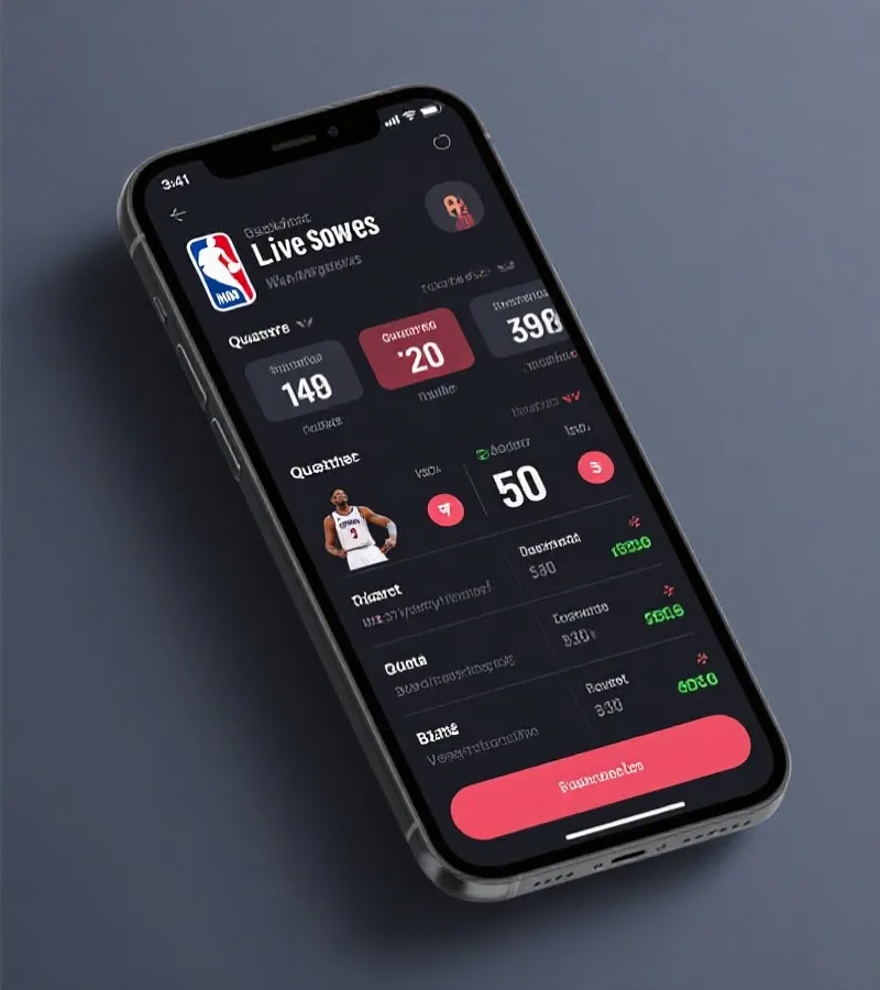 篮球比分直播界面演示